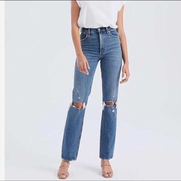 Abercrombie & Fitch Denim - A&F Curve Love Ultra High Rise 90s Straight Jean 8L/29